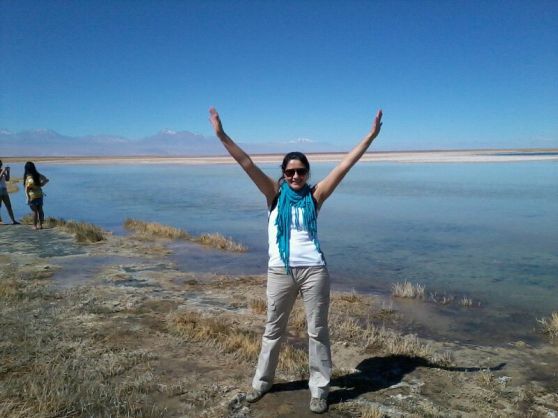 Alejandra from Chile at the Cejar Lagoon ( Atacama´s Desert) Chile Openarms!
